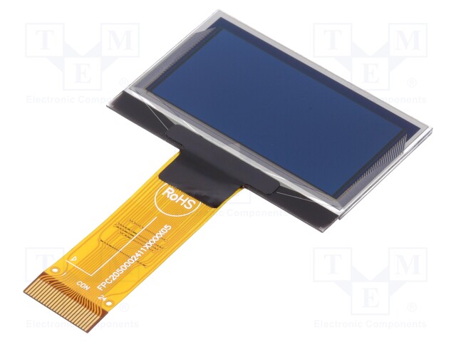 Display: OLED; graphical; 1.5"; 128x64; Dim: 42.04x27.22x1.45mm