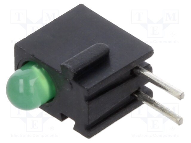LED; green; 3mm; No.of diodes: 1; 2mA; Lens: diffused; 45°; 1.9÷2.2V