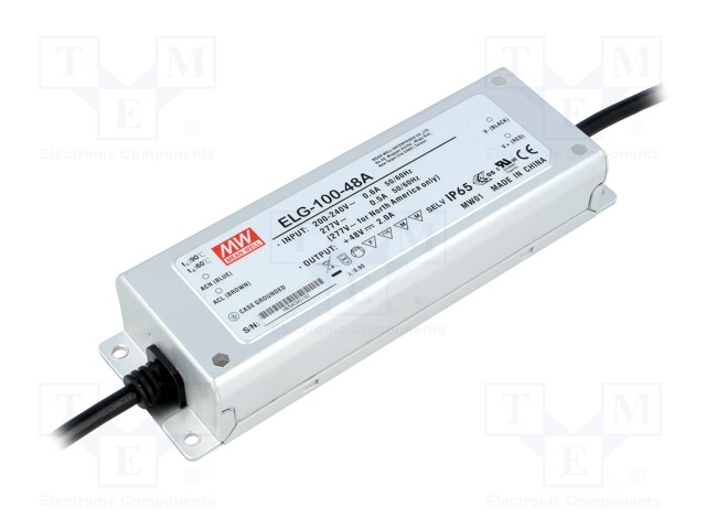 Power supply: switched-mode; LED; 96W; 48VDC; 43.2÷52.8VDC; 1÷2A