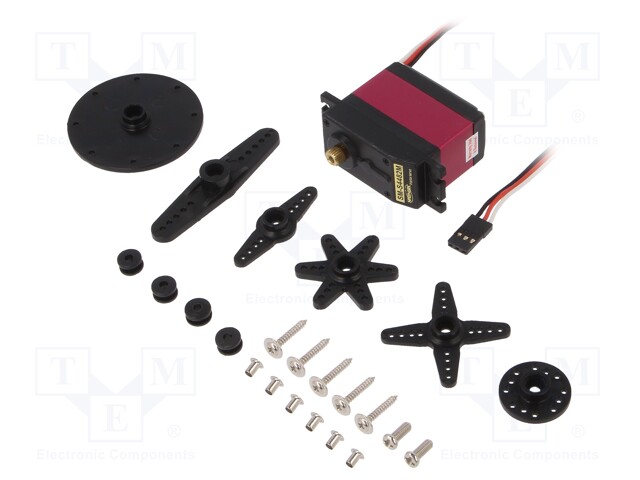 Motor: servo; 4.8÷6VDC; standard; digital; 63g; 40.3x20.2x37.2mm