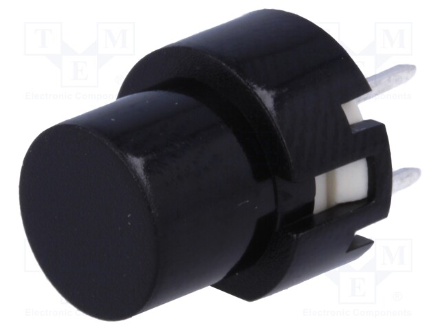 Switch: keypad; Pos: 2; SPST-NO; 0.01A/32VDC; black; Mounting: THT