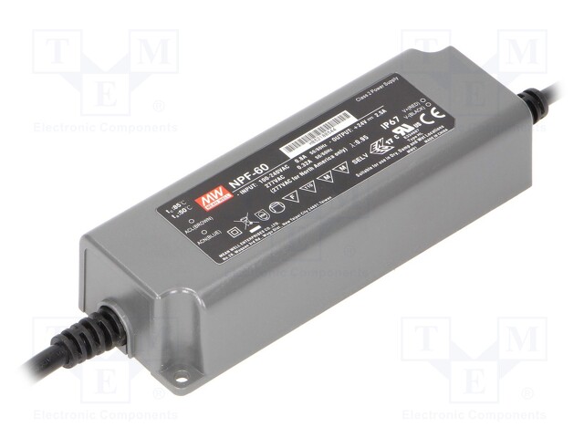 Power supply: switched-mode; LED; 60W; 30VDC; 18÷30VDC; 2A; IP67