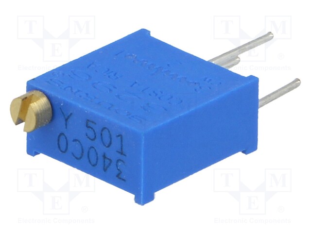 Potentiometer: mounting; multiturn; 500Ω; 500mW; THT; ±10%; linear