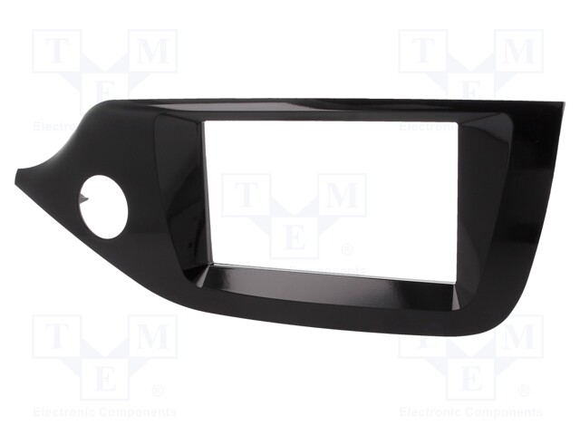 Radio mounting frame; Kia; 2 DIN; black gloss