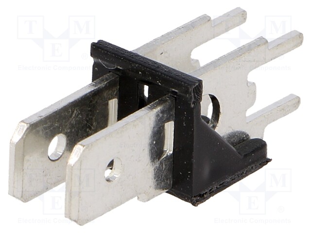 Terminal: spade terminal strip; 6.3mm; 0.8mm; THT; brass; tinned