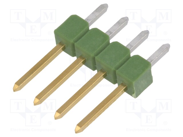 Pin header; pin strips; AMPMODU MOD II; male; PIN: 4; straight