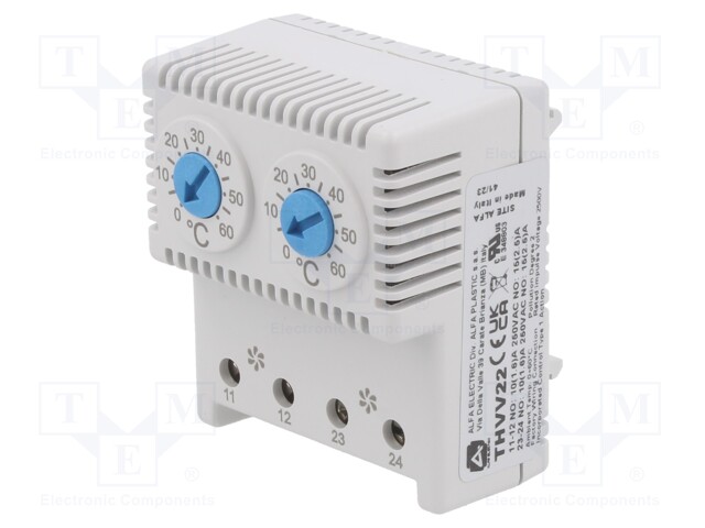 Sensor: thermostat; NO x2; 10A; 250VAC; screw terminals; -25÷80°C