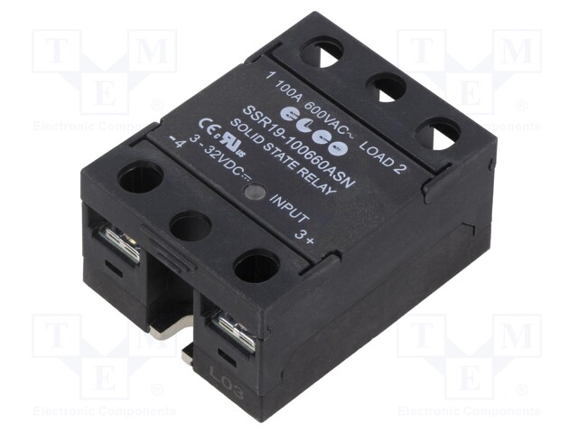 Relay: solid state; Ucntrl: 3÷32VDC; 100A; 24÷660VAC; -30÷80°C