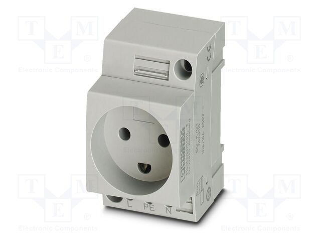 Connector: AC supply; socket; female; 16A; PIN: 3; screw terminal