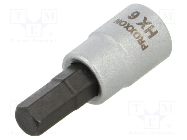 Wrench; hex key,socket spanner; HEX 6mm; 1/4"; 33mm