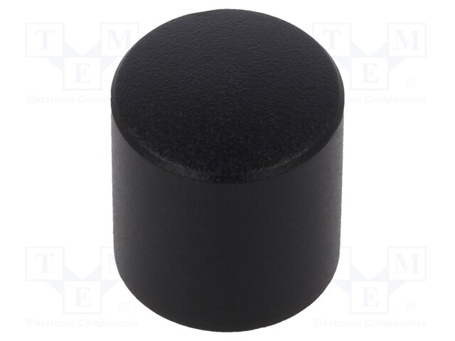 Knob; aluminium,thermoplastic; Øshaft: 6mm; Ø12x13mm; black