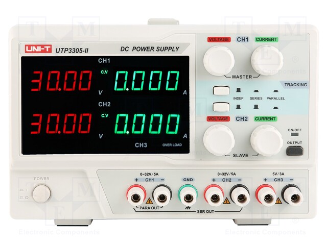 Power supply: laboratory; linear,multi-channel; Ch: 3; 0÷32VDC