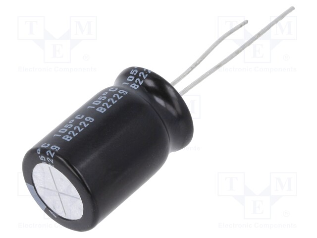Capacitor: electrolytic; THT; 1000uF; 25VDC; Ø12.5x20mm; Pitch: 5mm