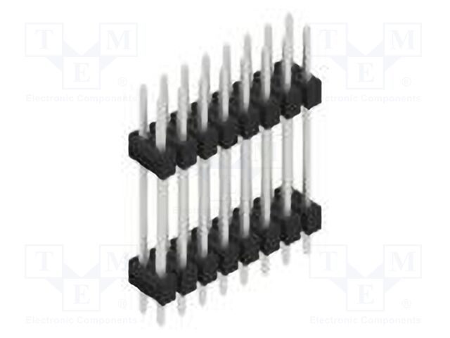 Connector: pin strips; pin header; male; PIN: 16; 2.54mm; THT; 2x8