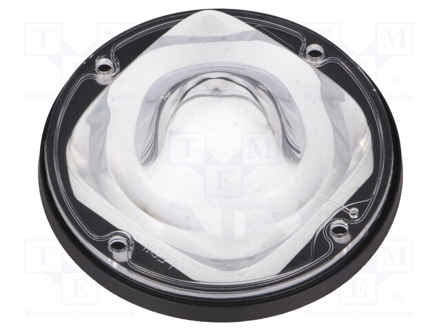 LED lens; round; Mat: silicone; transparent; Colour: black; Ø: 90mm