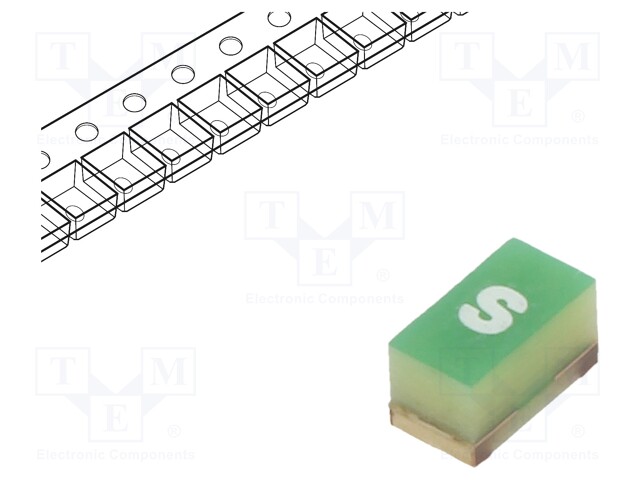 Fuse, Surface Mount, 160 mA, USFF 1206 Series, 125 VAC, 63 VDC, Very Fast Acting, 1206