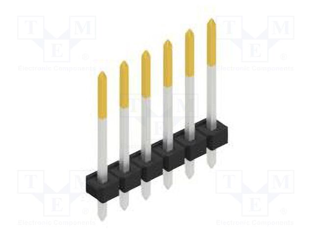 Connector: pin strips; pin header; male; PIN: 6; 2.54mm; THT; 1x6