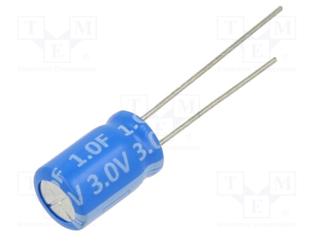 Supercapacitor; THT; 1F; 3VDC; Ø8x13mm