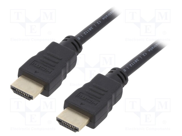 Cable; HDCP 2.2,HDMI 2.0; HDMI plug,both sides; 10m; black