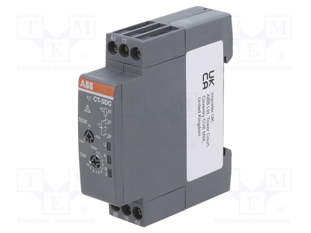 Timer; 0,05÷10min; SPDT; 24÷240VAC; 24÷48VDC; DIN; -20÷60°C; IP20