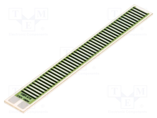 Resistor: thick film; heating; glued; 529Ω; 100W; 76.2x9.53x1mm