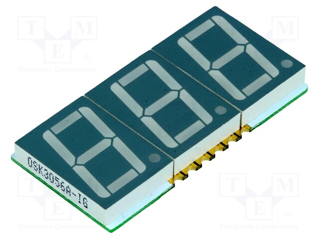 Display: LED; 7-segment; 14.22mm; 0.56"; No.char: 3; red; 5÷25mcd