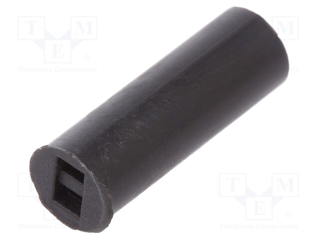 Spacer sleeve; LED; ØLED: 5mm; L: 15mm; black; UL94V-2