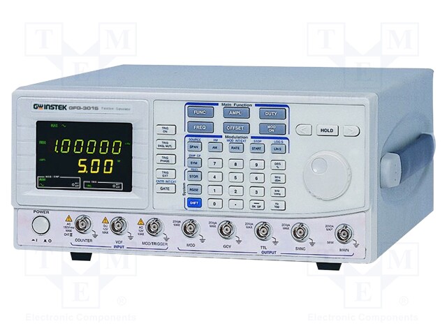Generator: programmable, function; Band: ≤15MHz; 10mHz÷15MHz