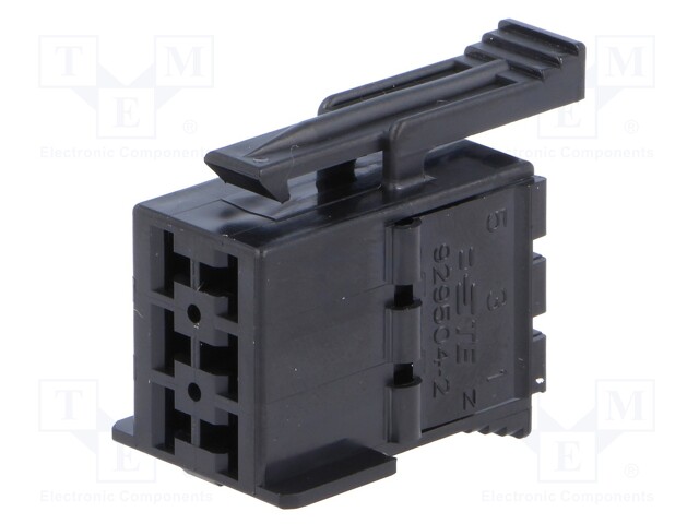 Connector: wire-wire; JPT; plug; female; w/o contacts; PIN: 6; black