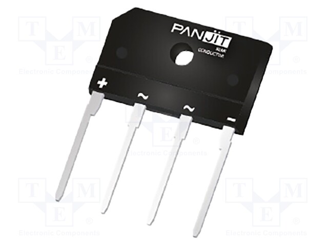 Bridge rectifier: single-phase; Urmax: 1kV; If: 6A; Ifsm: 170A; flat