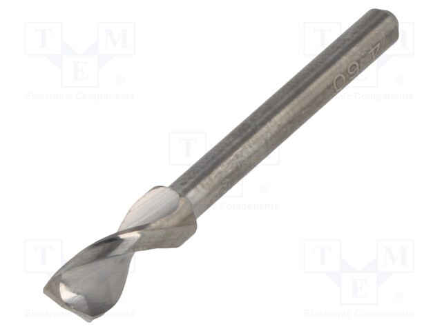 Drill bit; PCB; Ø: 4.6mm; L: 38.2mm; 1/8" (3,175mm)