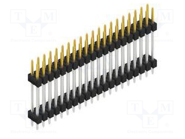 Connector: pin strips; pin header; male; PIN: 40; 2.54mm; THT; 2x20