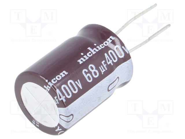 Capacitor: electrolytic; THT; 68uF; 400V; ±20%; 12000h; -40÷105°C