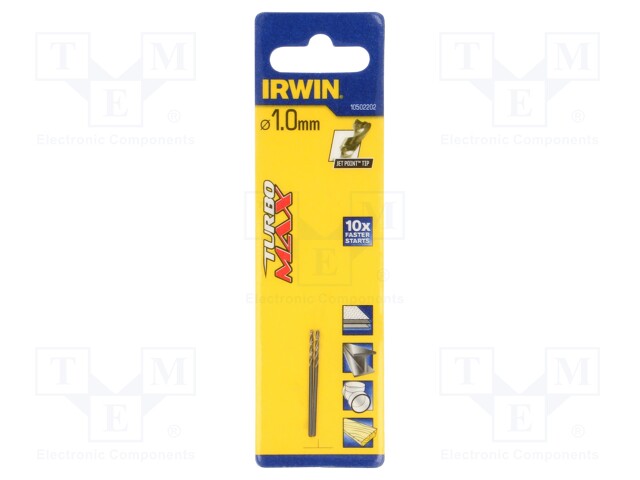 Drill bit; for metal; Ø: 1mm; L: 34mm; Working part len: 12mm; 2pcs.