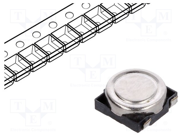 Sound transducer: elektromagnetic alarm; SMD; 4000Hz; 100mA; 12Ω