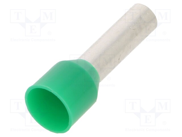 Tip: bootlace ferrule; 6mm2; crimped; for cable; insulated; tinned