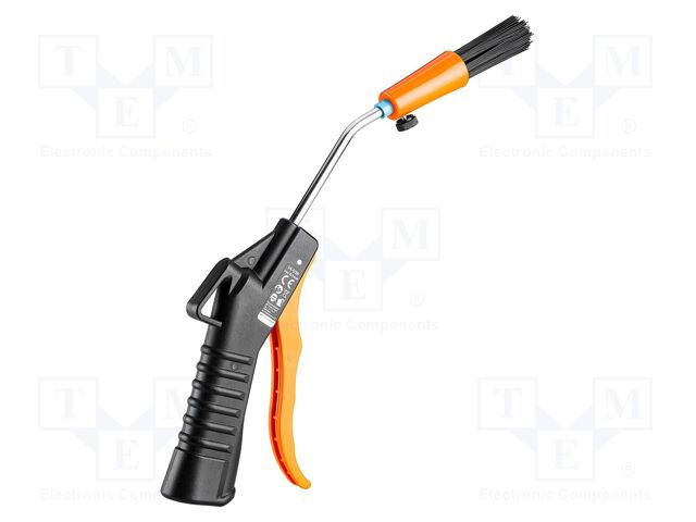 Air blow gun; with a brush; 97dBA; Connection: 1/4"; max.10.5bar