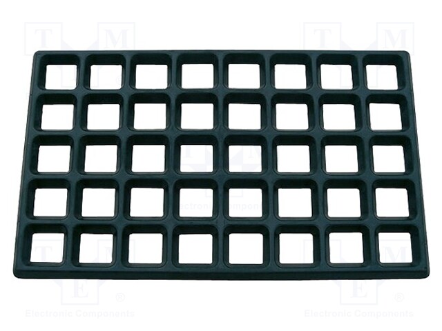 Electronic components tray; 610x370x20mm; rubber; 3.2kg
