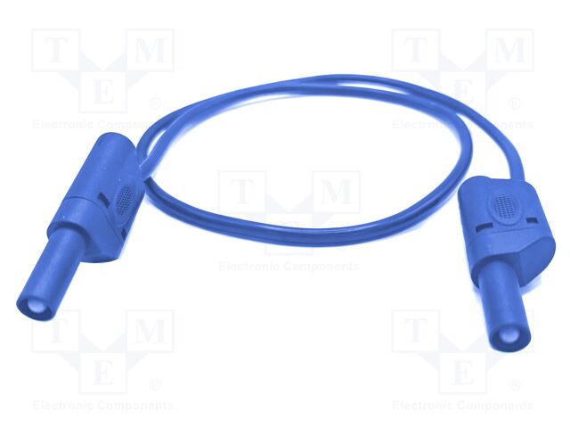 Test lead; 32A; banana plug 4mm,both sides; Urated: 1kV; Len: 0.5m