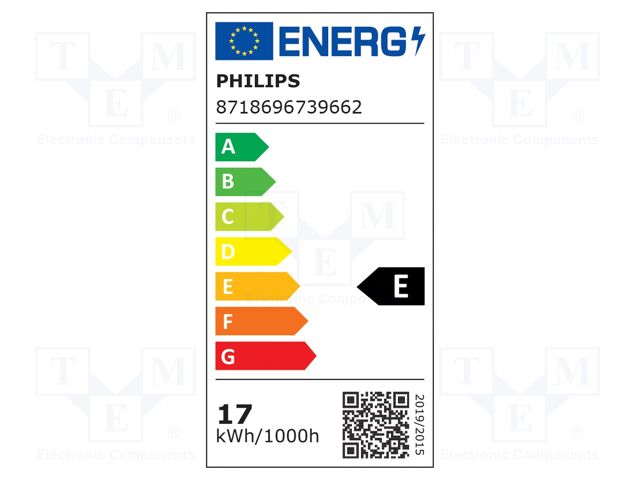 LED lamp; warm white; 2G11; 53/77VAC; 2000lm; 16.5W; 3000K