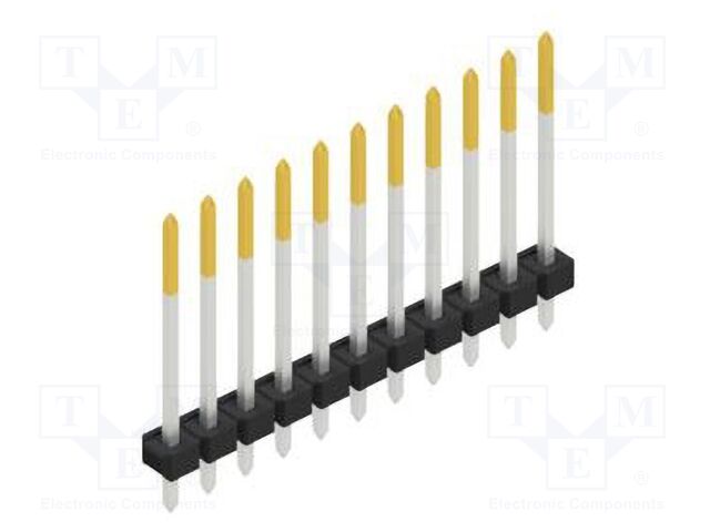 Connector: pin strips; pin header; male; PIN: 11; 2.54mm; THT; 1x11