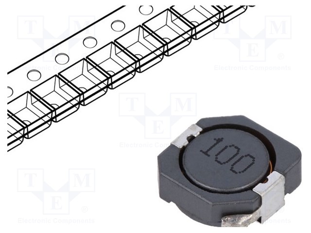 Inductor: wire; SMD; 10uH; 4.4A; 35mΩ; 10.3x10.4x4mm; ±20%