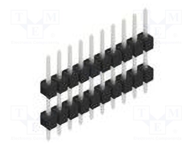 Connector: pin strips; pin header; male; PIN: 10; 2.54mm; THT; 1x10
