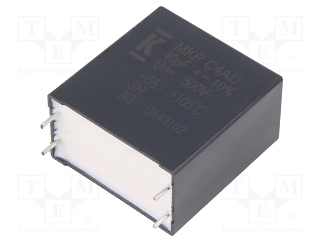 Capacitor: polypropylene; DC-Link; 40uF; ESR: 2.8mΩ; THT; ±10%