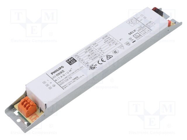 Power supply: switched-mode; LED; 54W; 23÷51VDC; 900÷1050mA; IP20