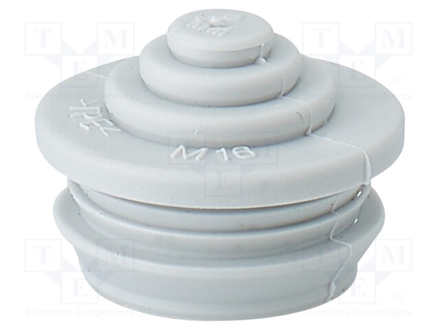 Grommet; elastomer thermoplastic TPE; grey; -25÷35°C; 3.5÷12mm