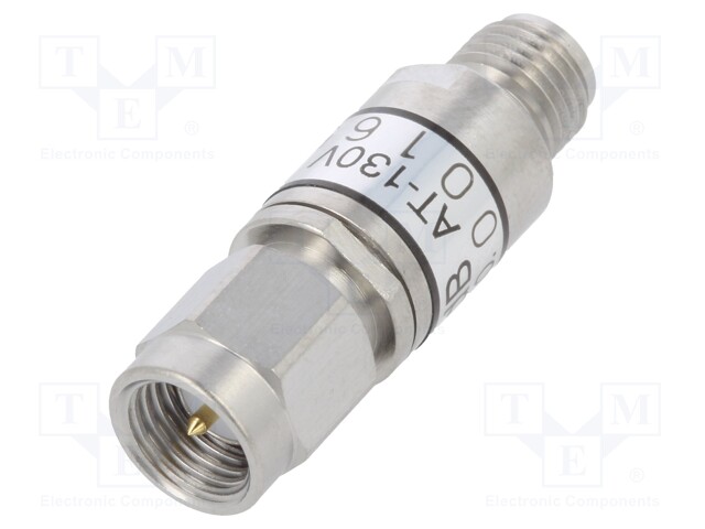 Attenuator; SMA male,SMA female; straight; 50Ω; for cable; teflon