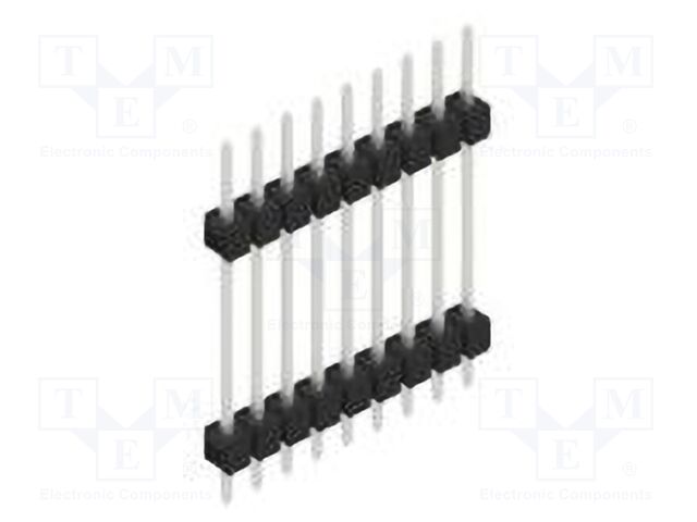 Connector: pin strips; pin header; male; PIN: 9; 2.54mm; THT; 1x9