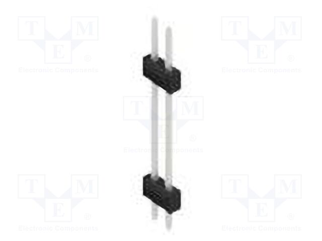 Connector: pin strips; pin header; male; PIN: 2; 2.54mm; THT; 2x1