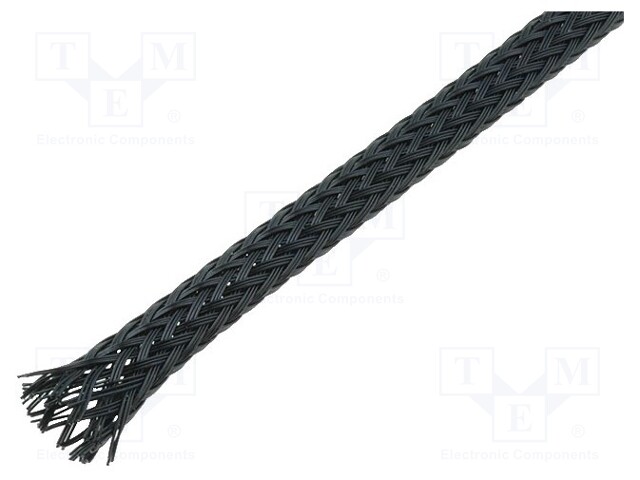 Polyester conduit; Braid diameter: 2÷7,nom.4mm; Len: 200m; black